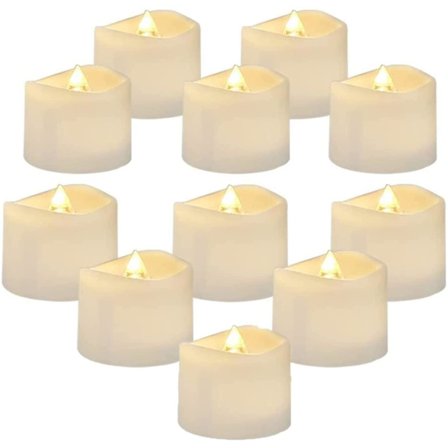 12 LED-kynttilän sarja ajastimella, liekittömät tealight-kynttilät, keinotekoiset kynttilät, välkkyvät sähkökynttilät, LED-kynttilät jouluun, 