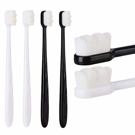 Extra mjuk tandborste, Vuxentandborste med ultramjuk borst Bra rengöringseffekt för känsliga tänder Oral Gum Recession(4 Count)