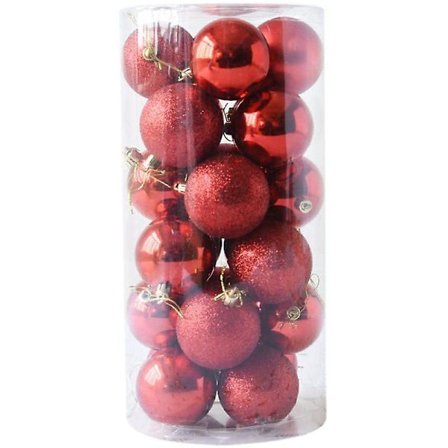 Julgranskulor, 24-pack juldekorationer, Julgranskulor, Juldekorationer