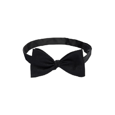John Henric Bow Tie Plain Self Tied Kostymtillbehör Herr Svart ONESIZE