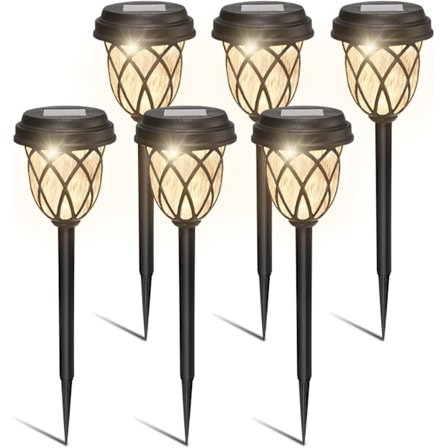 Havebelysning Solcelledrevet, 6 Pak Solcellelamper Udendørs Have Vandtæt, LED Solcellelamper