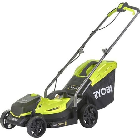 RYOBI - 18V ONE+ push-klippare - klippning Ø 33 cm - uppsamling och mulching - 1 18V 4,0 Ah batteri och 1 laddare - RLM18X33B40