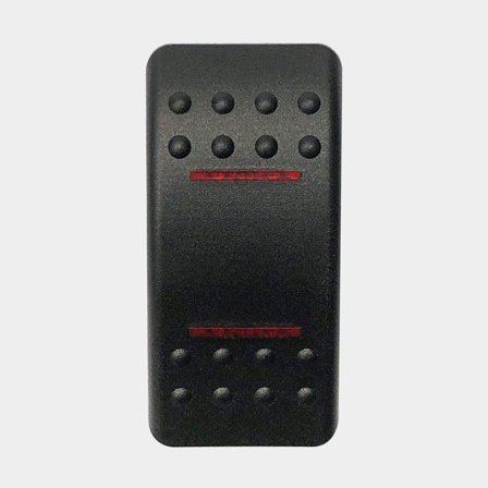 Switch cover / button Carling Technologies Contura II, 2 red light windows, black