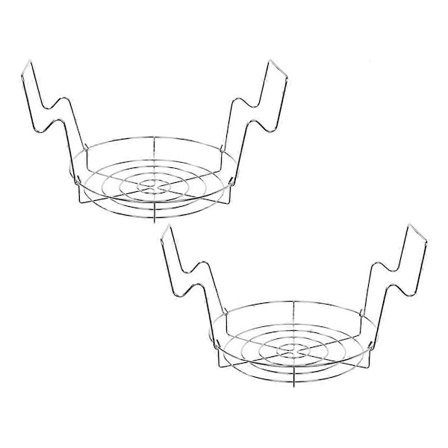 2 st 20,4-liters dubbelkokare med konserveringsställ köksutrustning konserveringsställ i rostfritt stål