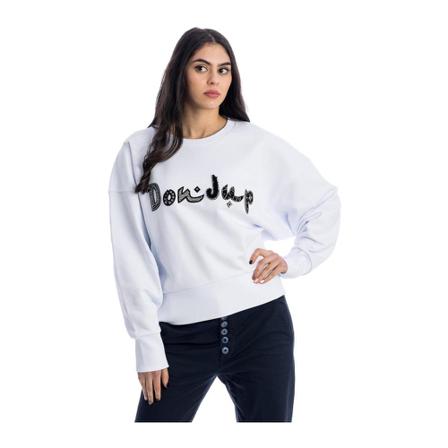 Dondup Logata choke sweatshirt Hvid, Dame Sweatshirts