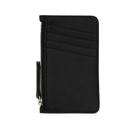 Maison Margiela Leather Card Holder Sort, Herre Punge og Kortholder, Størrelse: ONE Size