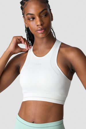 ICANIWILL - Endurance Seamless Sports Bra White - Sport-BH - Dam - Träningskläder från ICIW