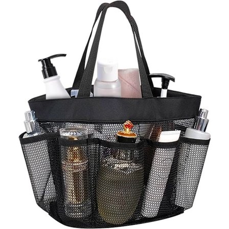 Kätevä taitettava suihku laukku kahvalla, monitoiminen verkkokassi rannalle