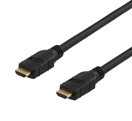 Deltaco Prime HDMI-3100 - HDMI med Ethernet-kabel - HDMI (hann) til HDMI (hann) - 10 m - svart - 4K-støtte, aktiv