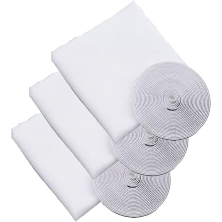 Fönstermyggnät, 3-pack flugnät för fönster, gör-det-själv med 3 rullar självhäftande tejp