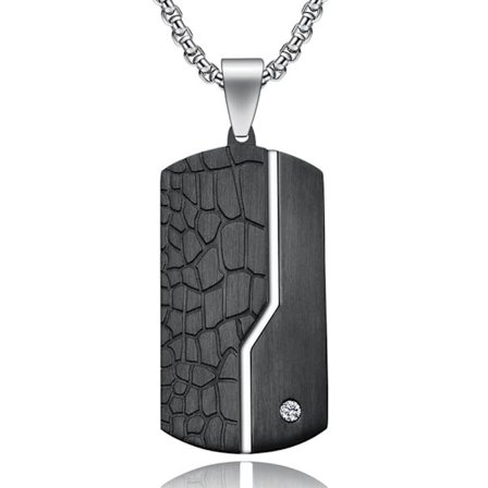 Halskjede for menn i rustfritt stål med anhengskjede for menn smykker gave lengde 22 tommer