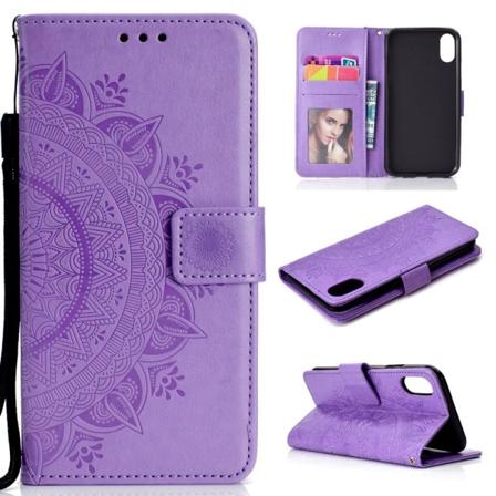 Xiaomi Redmi 9A - Mandala Fodral - Lila Purple Lila