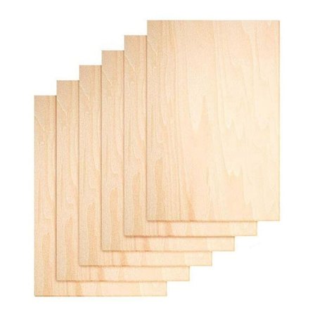 10 stk. serie træhåndværk krydsfinerplader DIY Decro træflis balsatræskæring universel plade til børns modelfremstilling