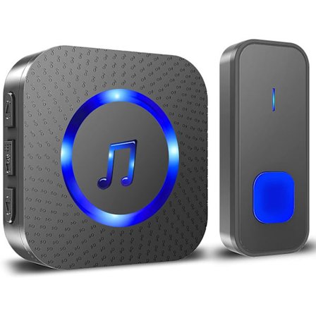 Trådløs dørklokke, vanntett dørklokke elektronisk ringeklokke, ringeklokkesett med plugg-inn-mottakere for hjemmet