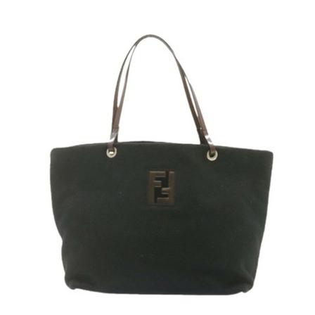 Fendi Vintage, Pre-owned Wool Tote Bag Zwart, Dames, Maat:ONE Size,wol