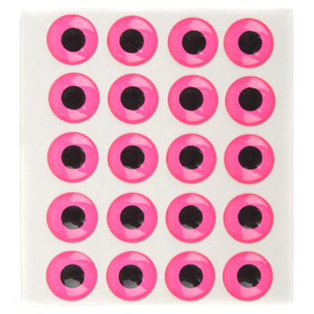 Epoxy Eyes 9mm - Black/Fluo Pink