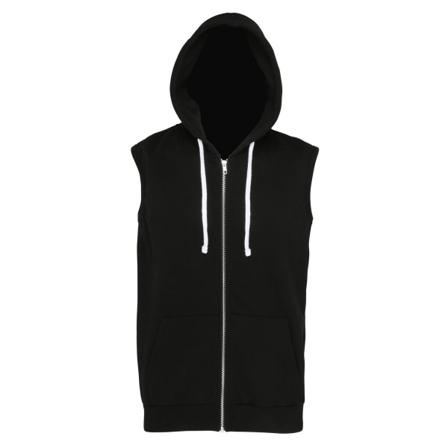 Awdis Just Hoods Ärmlös Huvjacka För Herr M Jet Black