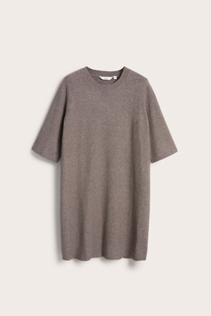 Kappahl | Stickad klänning | Melerad beige