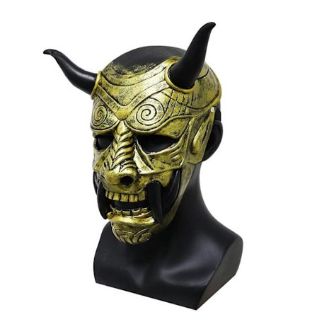 Japansk Halloween Hannya Dæmon Oni Samurai Kabuki Prajna Djævel Maske Latex Fg (LGL)