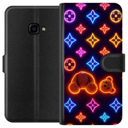 Kompatibel Tegnebogsetui til Samsung Samsung Galaxy Xcover 4 Neonfarvet luksusmønster med glødende teddybjørn i pop art-æstetik