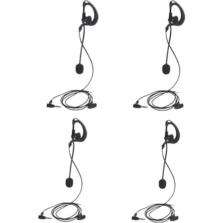 2025 Senaste Modell 4-Pack 3.5mm G-Formad Öronkrok Domare Hörsnäcka Fotbollstränare Fotbollsmatch Domare Headset Tvåvägsradio Intercom D