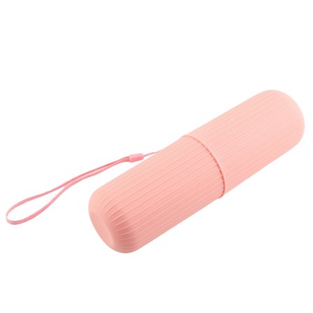 Bærbar Pink PP Rejse Tandbørsteetui med Låg