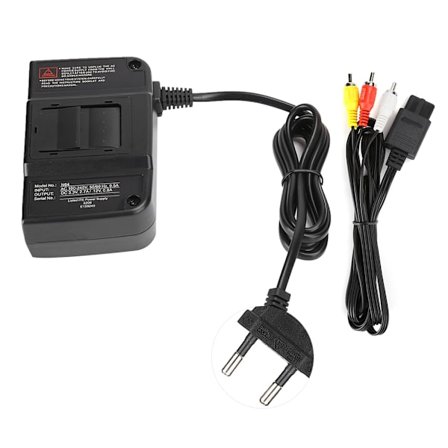 N64 Virtamuuntaja AC-adapteri 100-240V EU Nintendo AV-videokaapelille