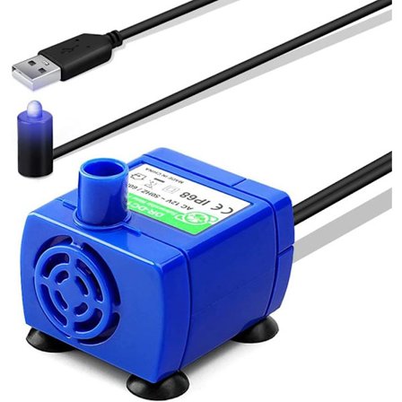 Pump för husdjursfontän, pump för kattfontän, ersättning för kattvattenmotor, husdjursvattenfontän, vattenfontändispenser för katt och hund.