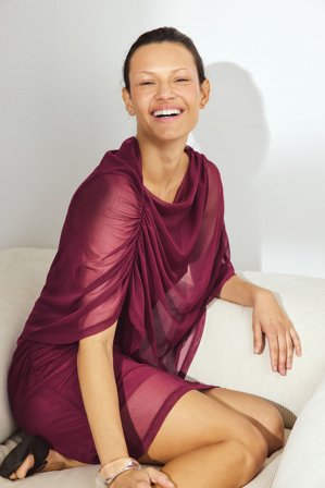 NA-KD Draped Cape Mini Dress - Jerseykjoler - Burgundy - XL