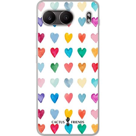 Kompatibel Mobilcover til OnePlus OnePlus Nord 4 Cactus and Friends - Watercolor Love Grid