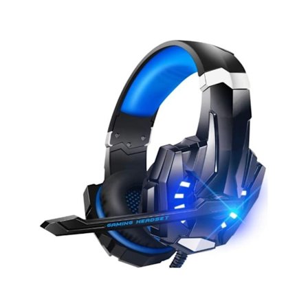 Stereo Gaming Headset för Ps4 Pc Xbox One Ps5 Kontroller Brusreducerande Hörlurar med Bas Surround Blå YEMAESRE