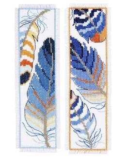 Stickpackung Lesezeichen Federn 2-er Pack