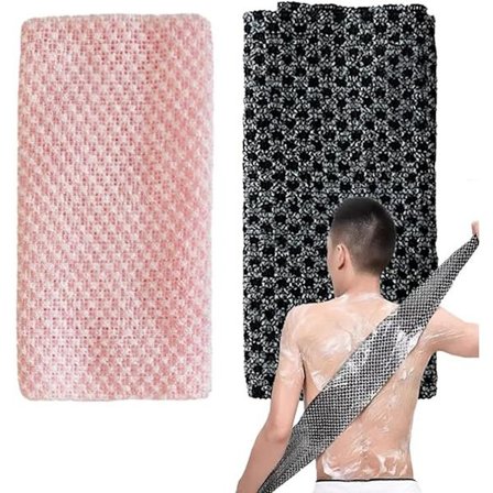 Kylpypyyhkeet 2 kpl selkäharja 26 x 100 cm kuorintapyyhkeet pitkät kylpypyyhkeet taitettavat tehokas puhdistus kuorintapesulappu kuolleen ihon 