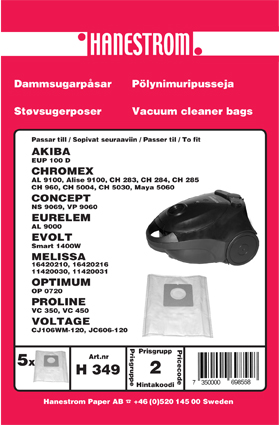 HANESTRÖM Dammsugarpåsar Hanestrom Melissa 16420210