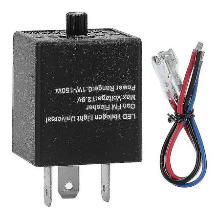 LED-blinkrelais, 12V 3-polig Justerbar LED-blinkrelais Blinkers för Bil - haoyi-yuhao