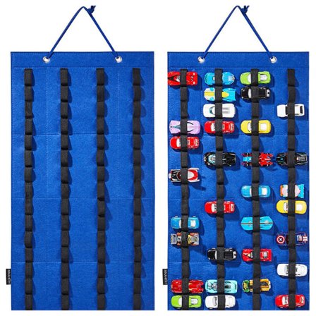 Hængende Hot Wheels Display Case Filt Hængende Display Box Organi Blå one size