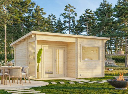 Palmako Sanna Bastu 15,4 m², Invändig 11,5 m², obehandlad, Pooler & utebad