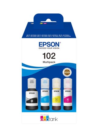 Epson 102 Multipack - 4-pack - svart, gul, cyan, magenta - original - blekkpatron