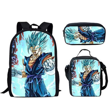 Dragon Ball Elementary School Theme School Bag 3-piece Set Computer Bag Messenger Bag Pencil Case