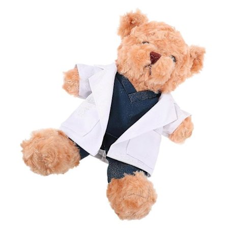 Unikke udstoppede bjørne, plys med læge-tema, ideel til samlere og fans (FMY)