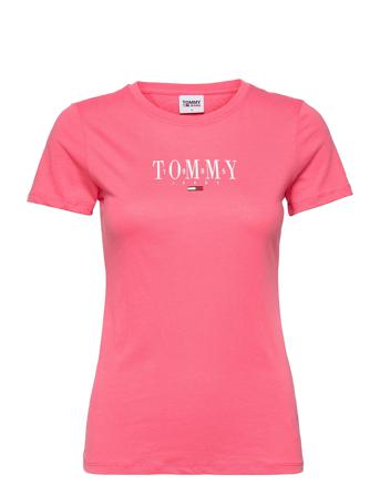 Tjw Skinny Essential Logo 1 Ss T-shirts & Tops Short-sleeved Rosa Tommy Jeans