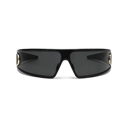 Dame Solbriller, Nytt Hårbånd Solbriller To-i-ett Mote Fremtidsteknologi, Svarte Avanserte Briller.