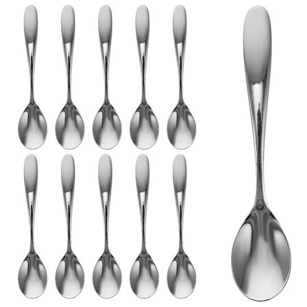 10 stk rustfrie stålskjeer Miniskjeer Kaffeskjeer Røre skje Teskje