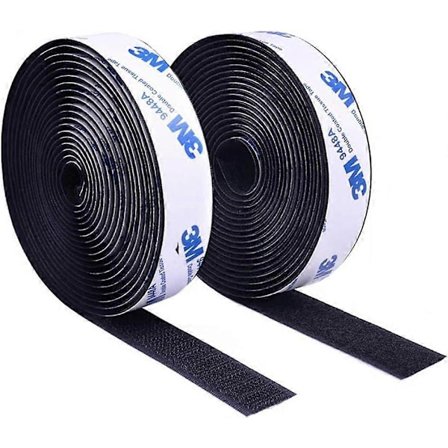 2 Rullar Kardborreband, 3M Självhäftande Tejp (20mm*3m)