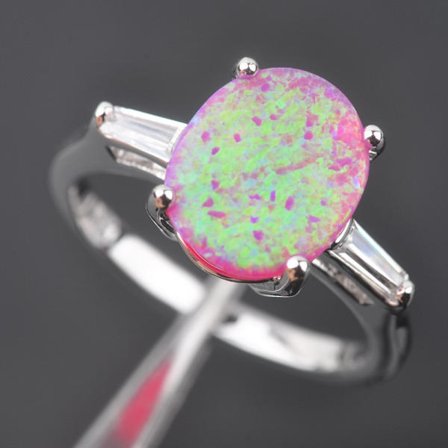 Silversmycken filled ring ROSA Brand Opal