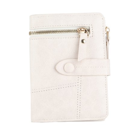 Herre Lommebok PU Lær Kort Liten Størrelse Flere Rom Kortholder Myntveske for Hverdagsbruk Hvit 1