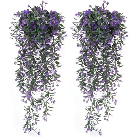 2 kpl keinotekoista köynnöstä keinotekoisia kukkia wisteria roikkuva viiniköynnös kasvit puutarhaan kodin sisustukseen (ei koria)