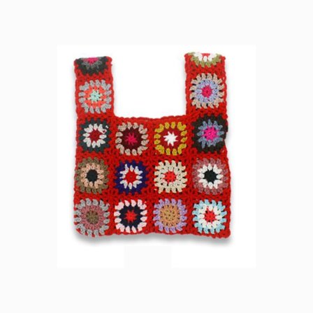 Håndtaske Uld strikketaske RØD