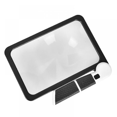 5x förstoringsglas med 48 justerbara LED-lampor, ergonomisk handhållen förstoringsglas för seniorer