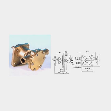 Kylvattenpump för motor st 123